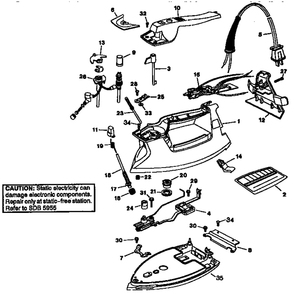 Part Location Diagram of 168871-02 Black and Decker P.C. Board